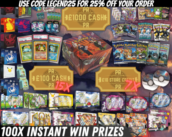 LEGENDARY Pokémon Instant Win Bundle #5 – 100x Chances To Win! (UK’s ...